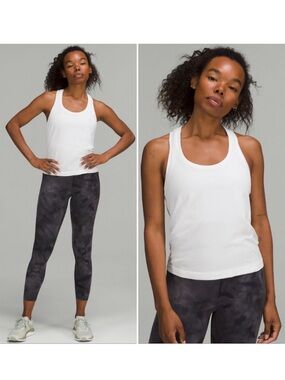 LULULEMON Swiftly Tech Racerback Tank Top 2.0 Waist Length in White Sz. 8